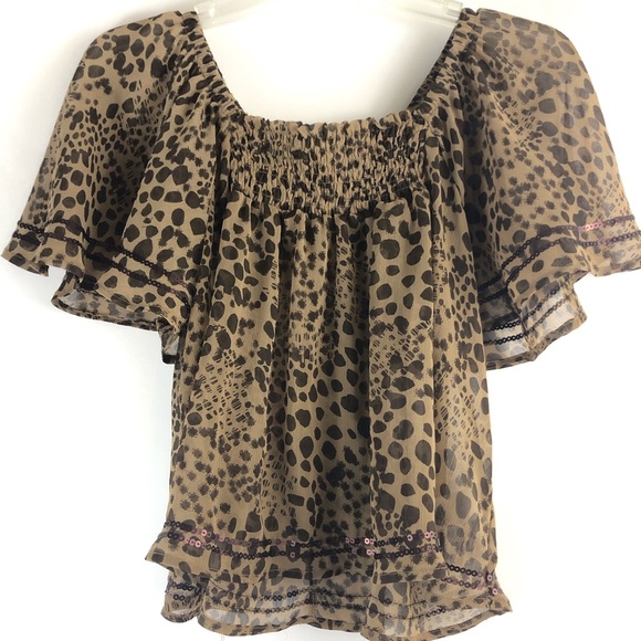 Candie’s Leopard Print Blouse - Picture 6 of 7
